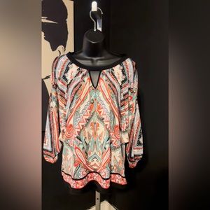 ECI New York Colorful long sleeve top